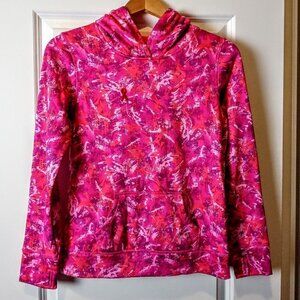 Mambo Australia Girl's Pink/Orange Print LS Hoodie